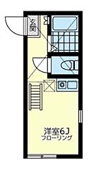 ユナイト南太田サクラメント 1階ワンルームの間取り