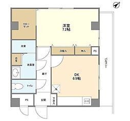エイペックス上池台 1DKの間取図画像