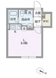 グローリオシェルト志村坂上 1Kの間取図画像
