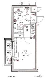 リアレスト東高円寺 4階1Kの間取り