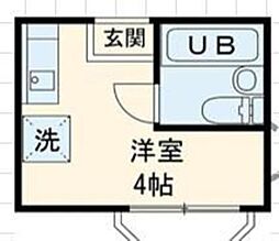 ディスタンス喜多見 ワンルームの間取図画像