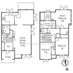 荻窪グリーンヴィレッジＤ棟 3LDKの間取り