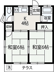 ハイネスコミネ 2Kの間取図画像