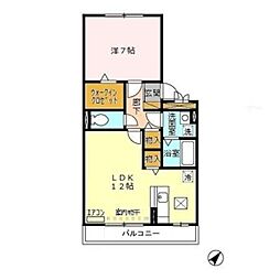 セジュールZEN壱番館 1LDKの間取図画像