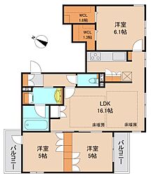Rampart 3LDKの間取図画像
