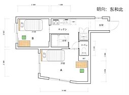 パークアベニュー 1Kの間取図画像