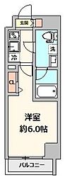 ジェノヴィア西横浜 1Kの間取図画像