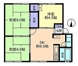 サンライフ・秋谷 3DKの間取図画像