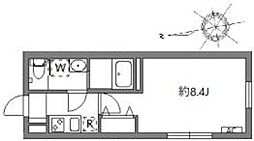 グランピア中野坂上 3階1Kの間取り