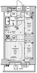 東武伊勢崎線 五反野駅 徒歩10分の賃貸マンション 9階2LDKの間取り