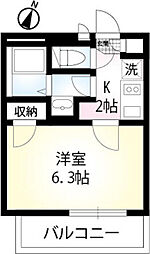 アミティK 1Kの間取図画像