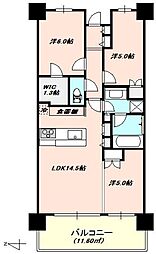 パークホームズグランファーストエアリーコート 4階3LDKの間取り