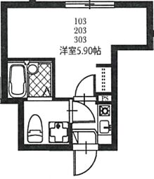 クレスト立石 1Kの間取図画像