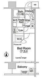 COMFORIA木場親水公園 1Kの間取図画像