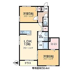 GrandChariot 2LDKの間取図画像
