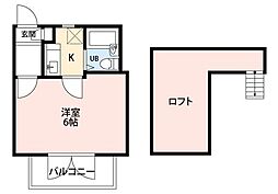 ジュネパレス松戸第59 1Kの間取図画像