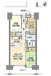 千葉中央レジデンス 2SLDKの間取図画像