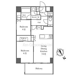 ＧＲＡＮ　ＰＡＳＥＯ　西麻布2 10階2LDKの間取り