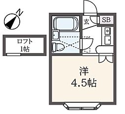 ベルピア瀬谷2 ワンルームの間取図画像
