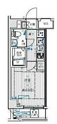 リライア大井町ヒルズ 1Kの間取図画像