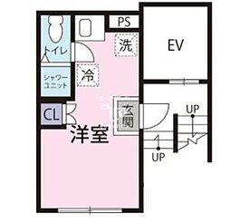 都営浅草線 馬込駅 徒歩3分の賃貸マンション 2階ワンルームの間取り