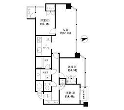 ニチレイ明石町ビル 3LDKの間取図画像