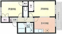 ウィズA 2DKの間取図画像