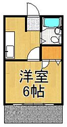 ライフパル千間台 1Kの間取図画像