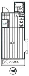 マイキャッスル宮崎台2 ワンルームの間取図画像