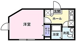 茅ヶ崎市萩園アパート 1Kの間取図画像