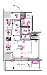 CREST TAPP川崎港町 ワンルームの間取図画像
