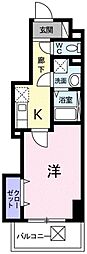 アルカディア5 1Kの間取図画像