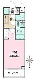 ソフィア哲学堂 1Kの間取図画像