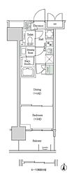 ブルックサイドレジデンス木場 2Kの間取図画像