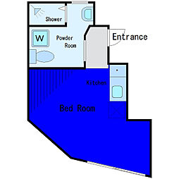 東急池上線 長原駅 徒歩1分の賃貸マンション 3階ワンルームの間取り