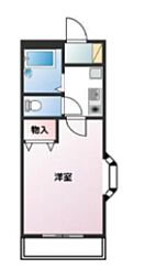 サニーハウス 1Kの間取図画像