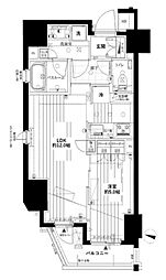 オープンレジデンシア文京本駒込 1LDKの間取図画像