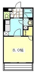 ロシニョル 1階1Kの間取り