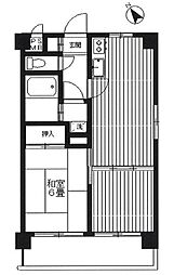 グランティグル勝どき 5階2DKの間取り