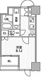 東神田テラスレジデンス 9階1Kの間取り