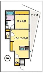 エムベース 1LDKの間取図画像