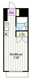 ホワイトメゾンYAMAKI ワンルームの間取図画像