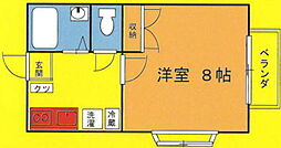メゾンHK 1Kの間取図画像