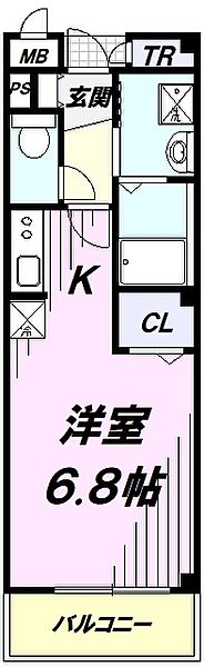 エンピエッサ東大和 ｜東京都小平市小川町１丁目(賃貸マンション1K・2階・25.22㎡)の写真 その2