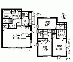 東大泉7丁目戸建 2階3LDKの間取り