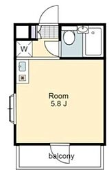 ロイヤルパレス ワンルームの間取図画像