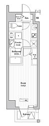 木場ステーションレジデンス 1Kの間取図画像