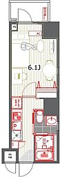 RESIDENCE西新宿SQUARE 1Kの間取図画像