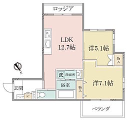 （シニア限定）ヘーベルヴィレッジ上板橋 3階2LDKの間取り