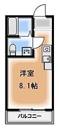 すすきのヒルズ 2階ワンルームの間取り